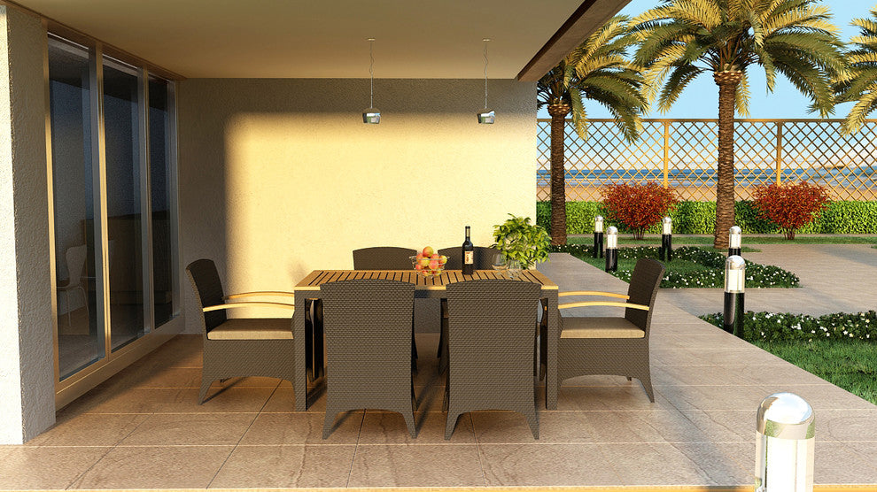 Arbor 7 Piece Dining Set, Heather Beige