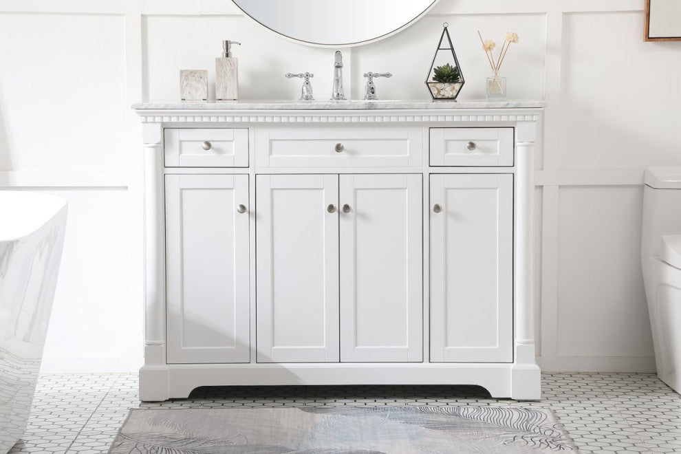 Home Living 48" Single Bathroom Vanity, White