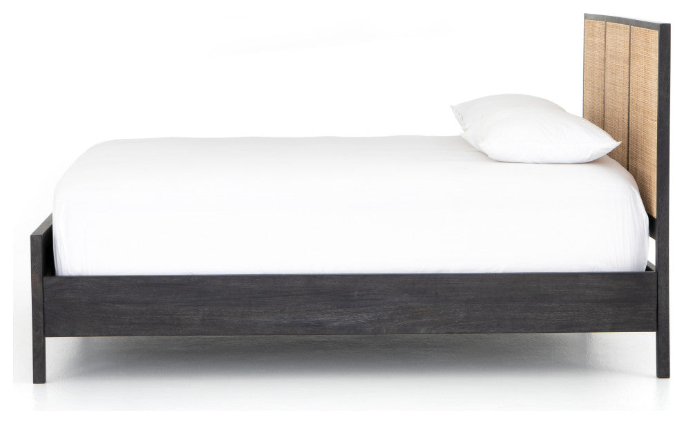 Sydney Queen Bed-Black Wash