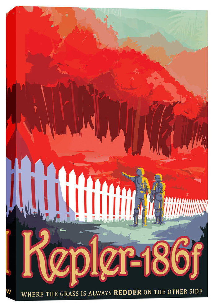 Epic Graffiti "Visions of the Future: Kepler-186f" Giclee Canvas Art, 12"x18"
