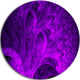Bright Purple Magical Fractal Forest, Abstract Round Wall Art, 11"