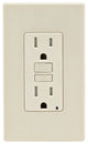 Leviton Self Test GFCI Receptacle, Light Almond, 15 Amp