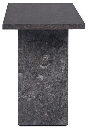 Rebel Console Table, Gray Marble/Charcoal Gray