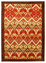 Multi Color Fine Hand Knotted Ikat Rug 9'11'' X 14'