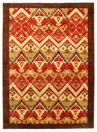 Multi Color Fine Hand Knotted Ikat Rug 9'11'' X 14'