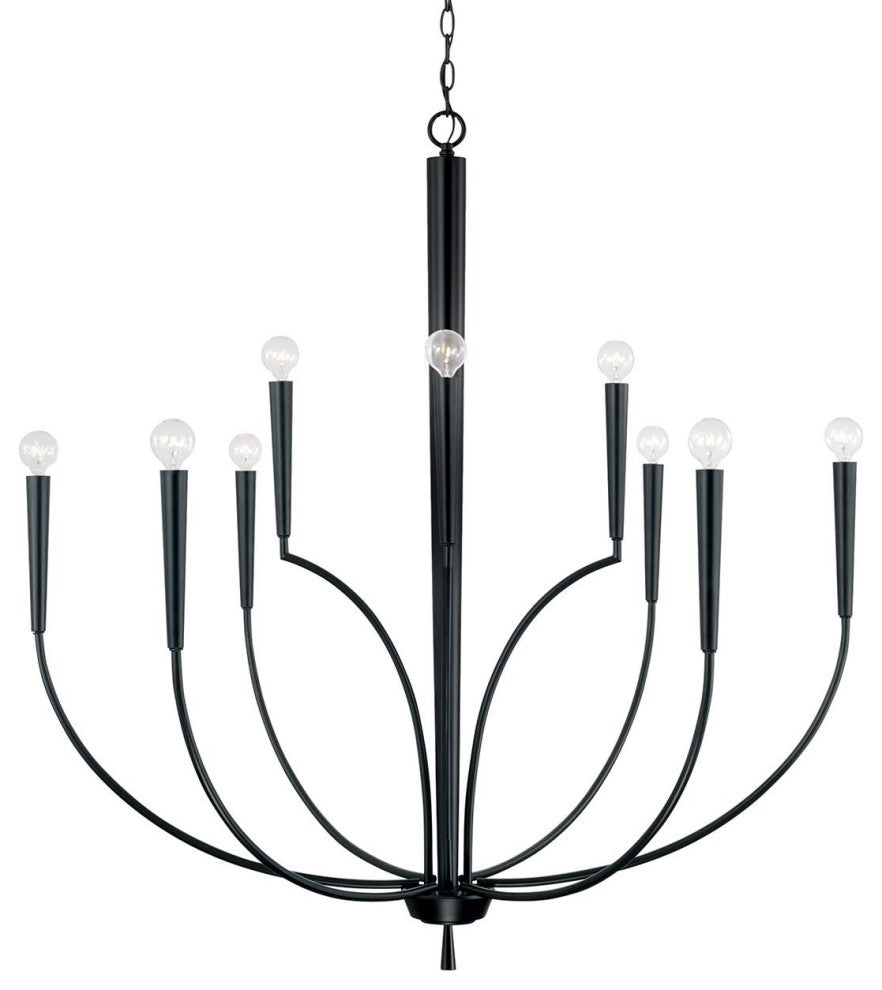 Capital Lighting 445901 Holden 10 Light 40"W Taper Candle - Matte Black