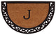 Ornate Scroll Monogram Doormat 18"x30", Letter J
