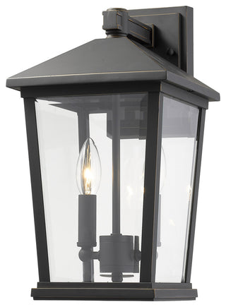 Z-Lite 568M Beacon 15" Tall 2 Light Wall Sconce - Oil Rubbed Bronze