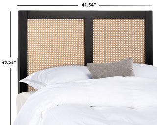 Safavieh Vienna Cane Headboard Black Twin