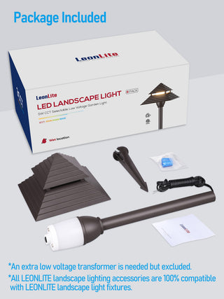6 Pack 3CCT LED Pathway Lights, Low Voltage Landscape Lights, IP65, Aluminum