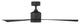 Lotus 3-Blade Smart Ceiling Fan 54in Matte Black, 3000K LED Kit