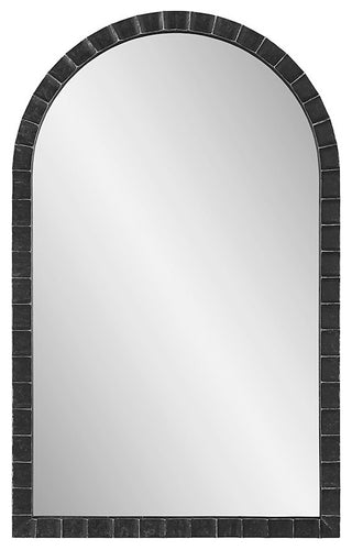 Uttermost Dandridge Arch Mirror, Distressed Matte Black 9784