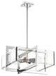 Ethan 4 Light Pendant, Polished Nickel