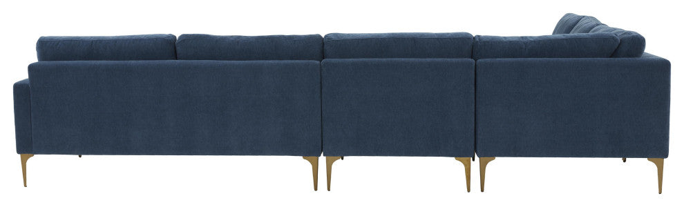 Serena Blue Velvet Large L-Sectional