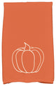 Pumpkin Pie Holiday Geometric Print Kitchen Towel, Orange