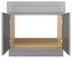 Vanity Art Vanity Base Cabinet, No Top, 33", Silver