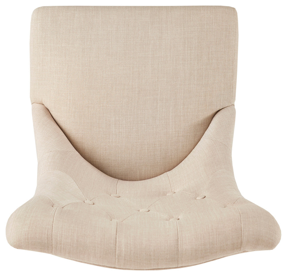 Keighley Button Tufted Hourglass Dining Chair, Set of 2, Beige