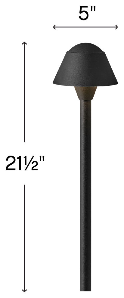 Hinkley Rex Medium Led Path Light, Textured Black