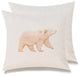 Farmhouse Animals Throw Pillow, 18"x18"x Set of 2, Bear