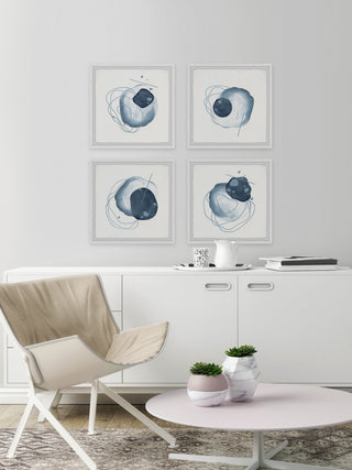 Bottom Border Quadriptych, Set of 4, 12x12 Panels