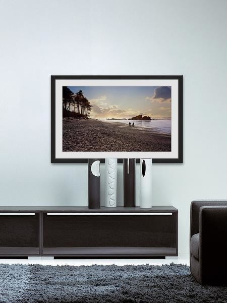 "Sunset Beach Walk" Framed Painting Print, 24"x16"