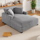 GDF Studio Extra-Large Lounge Chair With Durable Wood Legs & Cozy Fabric, Gray