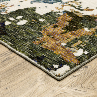 Elements Abstract Impressions Ivory/ Green Area Rug, 8'6"x11'7"