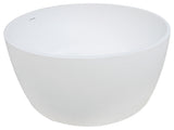 Aqua Eden 51" Solid Surface White Stone Freestanding Tub w/Drain, Matte White