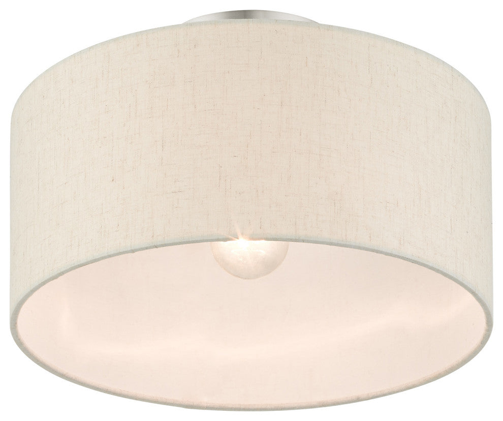 Brushed Nickel Casual, Transitional, Versatile, Minimal Semi Flush