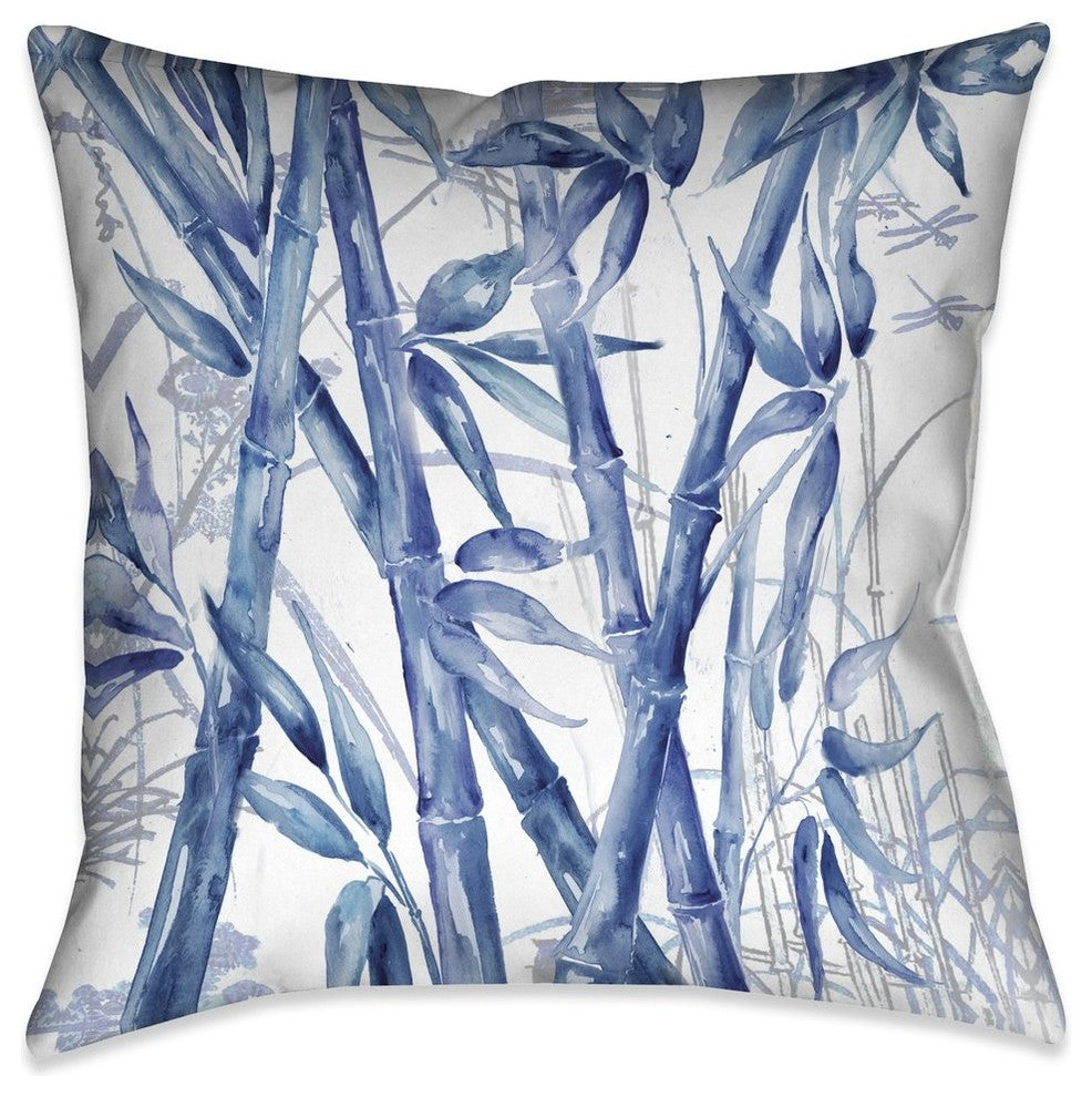 Laural Home Asian Bamboo Outdoor Decorative Pillow, 18"x18"