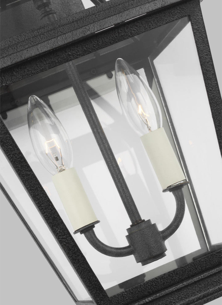 Falmouth Small Outdoor Wall Lantern, Dark Weathered Zinc