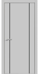 Solid French Door 36 x 84 | Planum 0016 Grey Matte with| Bathroom