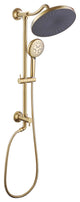 Shower System with 5 Settings Handheld Shower Head ( Not Included Rough Valves), Brushed Gold