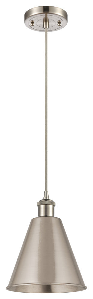Ballston Cone Mini Pendant, Brushed Satin Nickel, LED