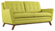 Beguile Upholstered Fabric Loveseat, Wheatgrass