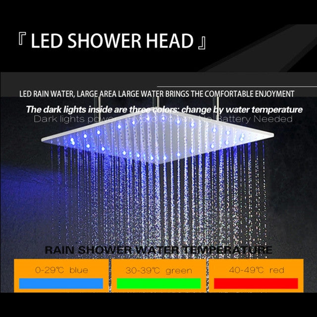 Mount Rainfall Shower System With Hand Shower and Jetted Body Sprays, Without Le