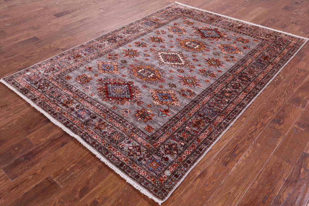 Super Kazak Hand Knotted Wool Rug 5' 8" X 7' 10" Q10256