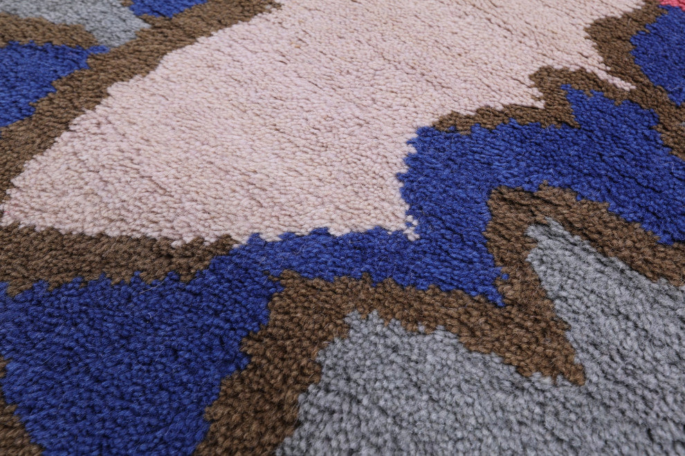 Hand Knotted Moroccan Wool Rug 10' 2" X 14' 1" - Q13113