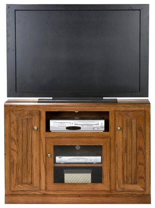 Heritage 45.5" Tall TV Cart, Iron Ore Oak