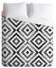 Little Arrow Design Co Watercolor Diamonds, Black Duvet Cover Set, Queen
