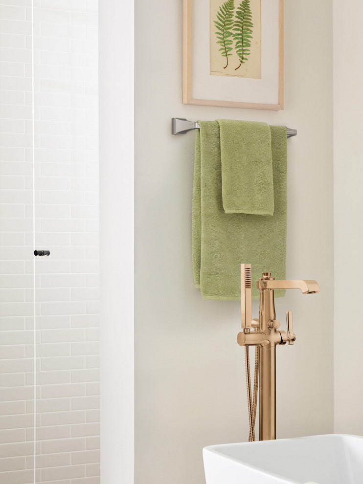 Amerock Mulholland Traditional Towel Bar, Brushed Nickel, 18" Center-to-Center
