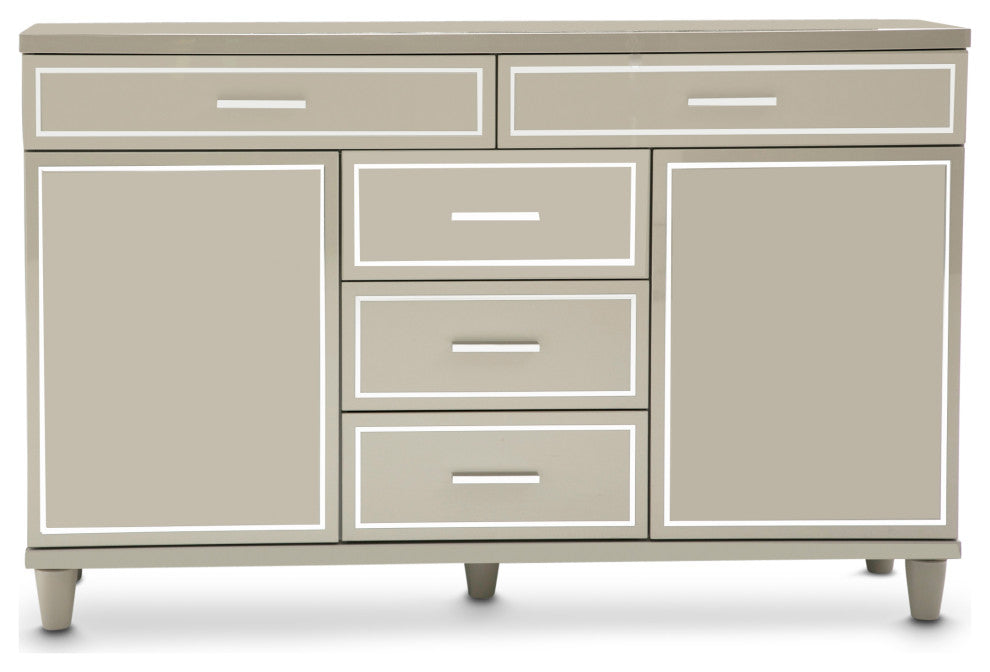 Urban Place Dresser With Mirror, Dove Gray