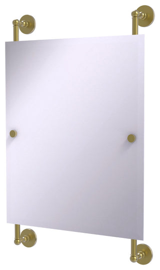 Prestige Skyline Rectangular Frameless Rail Mounted Mirror, Satin Brass