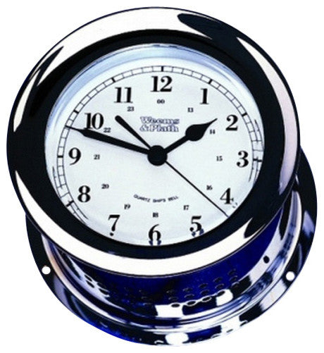 Weems and Plath Chrome Atlantis Quartz Clock