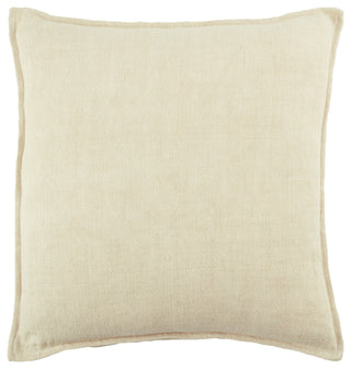 Jaipur Living Blanche Solid Cream Polyester Pillow 22"