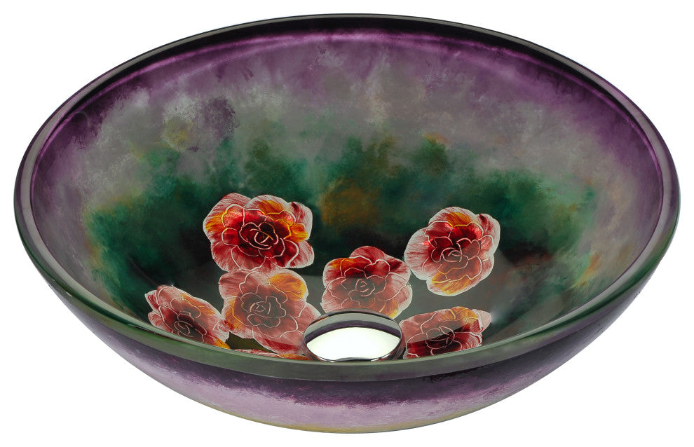 ANZZI Panye Series Tempered Glass Bathroom Vessel Sink