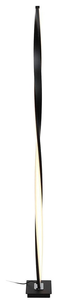 Brightech Helix - Modern LED Floor Lamp for Living Room Bright Lighting, Silver