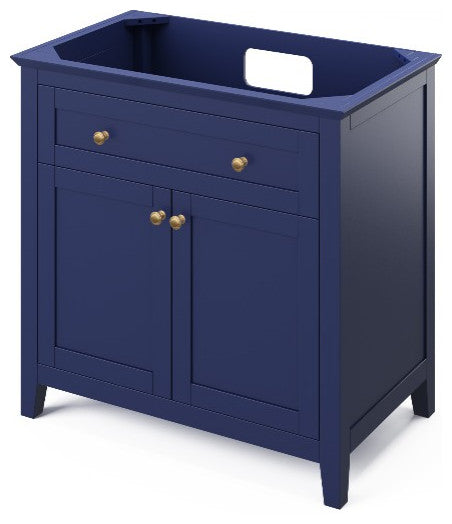 Chatham Traditional 36" Hale Blue Single Sink Vanity, Black Granite Vanity Top