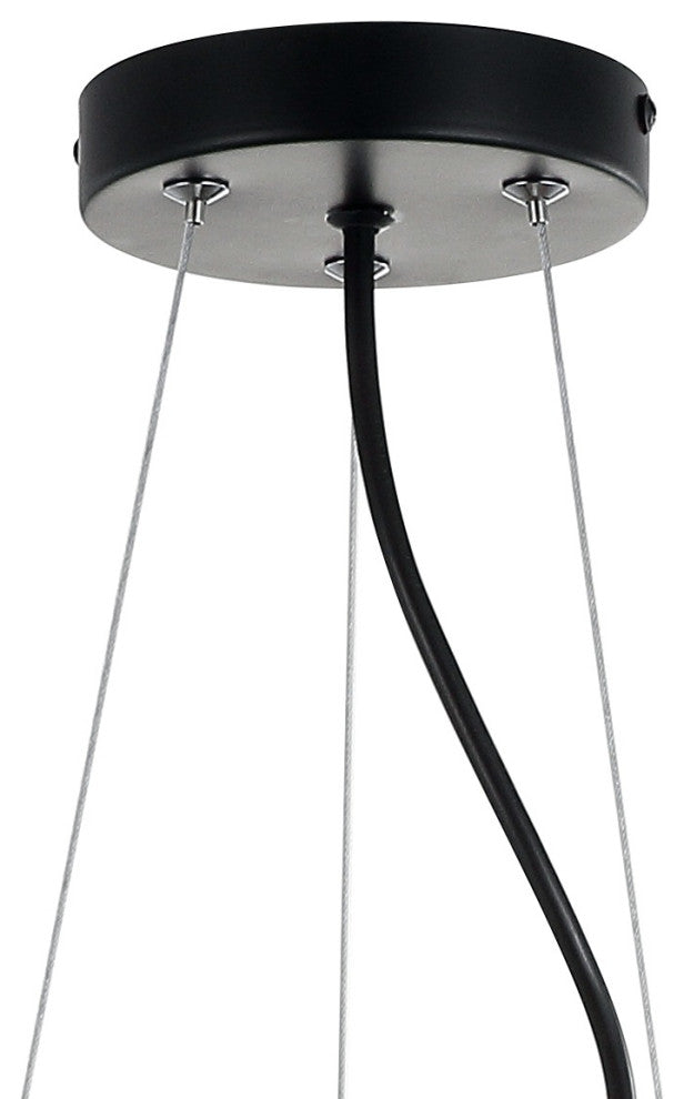 Loki 22" 3-Light Adjustable Metal LED Pendant, Brushed Nickel