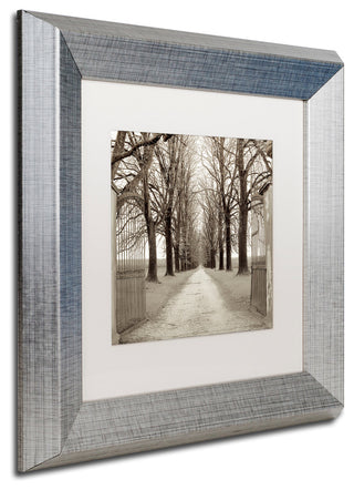 Alan Blaustein 'Veneto Giardini I' Art, Silver Frame, White Mat, 11x11
